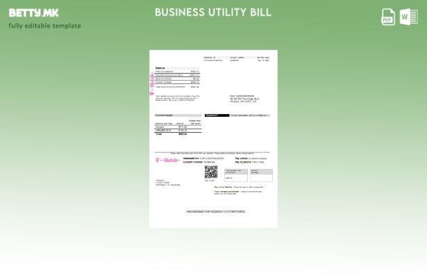Т Мобилна американска деловна сметка за комунални услуги